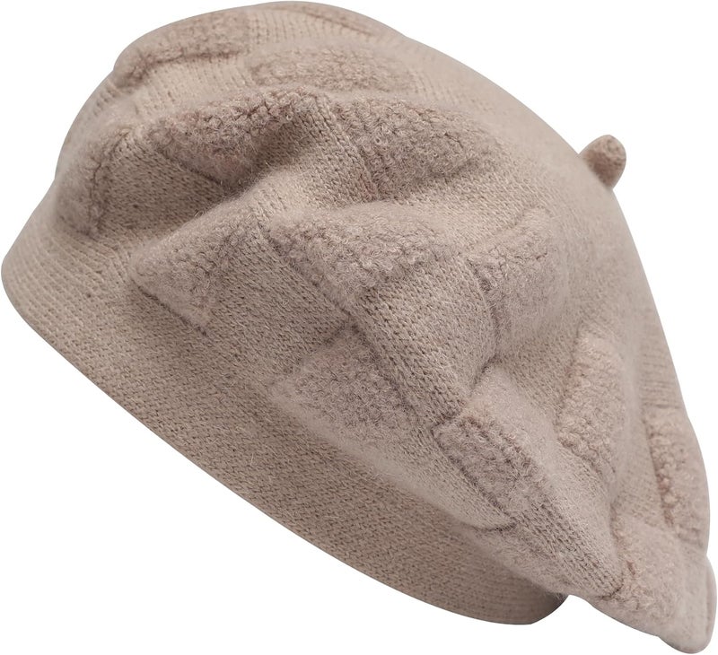 ZLYC French Beret hat, Reversible Solid Color Knit Warm Beret Cap for Womens Girls - Image 1